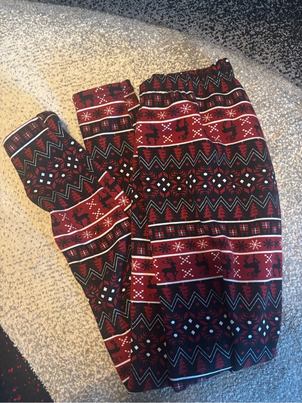 shosho Red and Black  Festive Reindeer pants